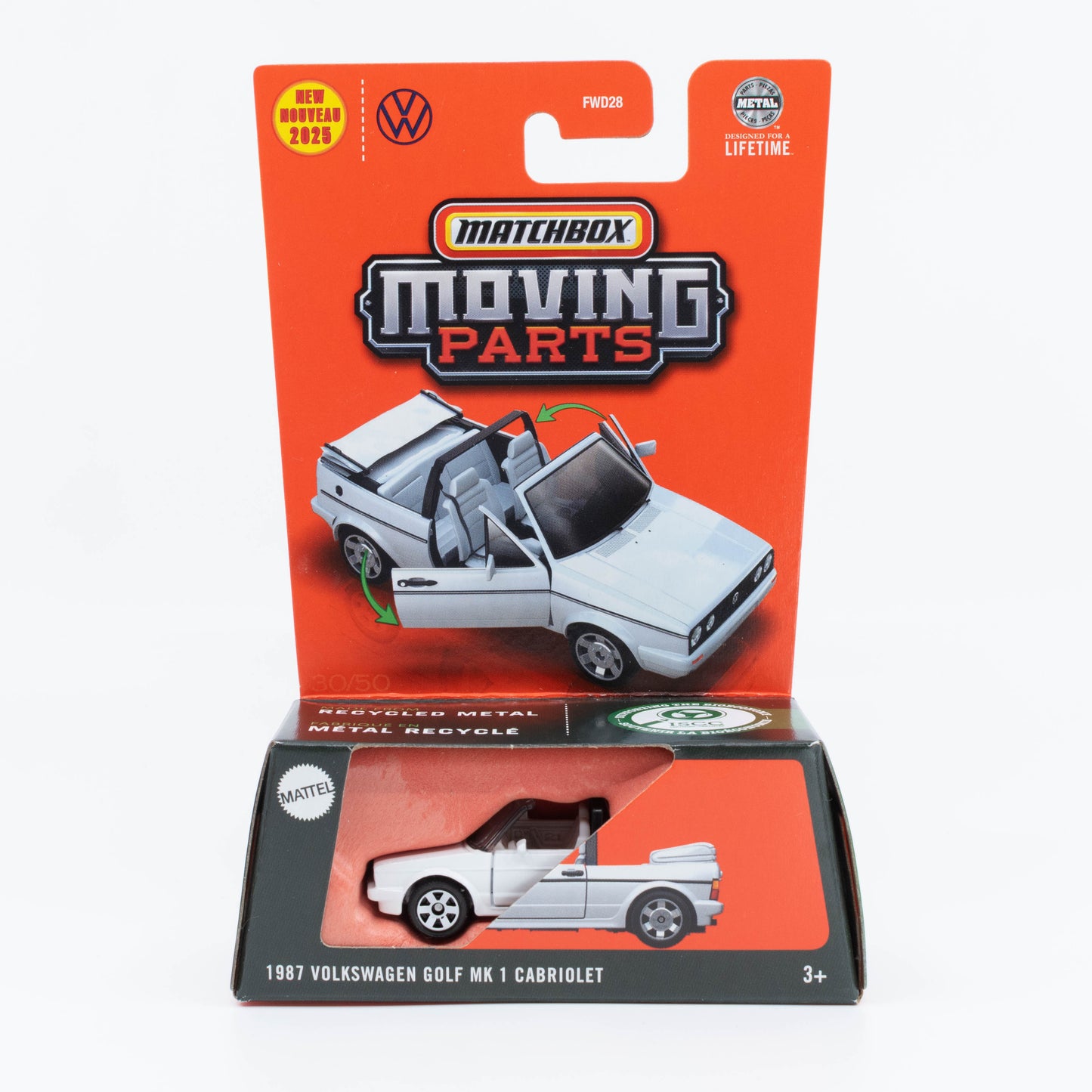 Matchbox Moving Parts - 1987 Volkswagen Golf MK 1 Cabriolet