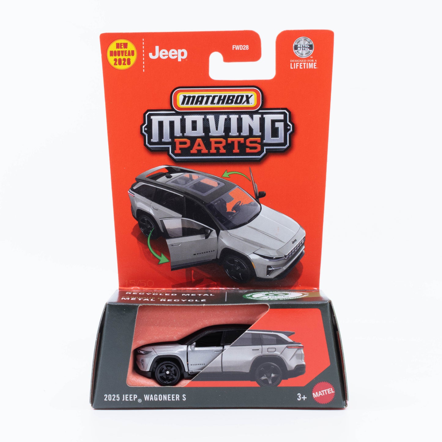 Matchbox 1:64 2025 Jeep Wagoneer S Moving Parts opening doors diecast model car