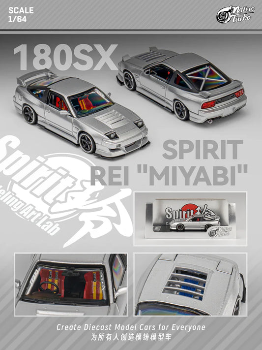 (Pre-Order) Micro Turbo - 180 SX Spirit Rei "MIYABI", Metallic Silver