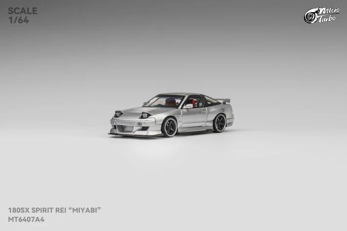 (Pre-Order) Micro Turbo - 180 SX Spirit Rei "MIYABI", Metallic Silver
