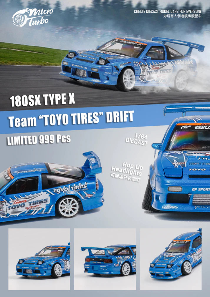 (Pre-Order) Micro Turbo - 180SX Type X Team "Toyo Tires" Drift