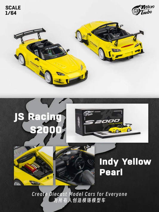 (Pre-Order) Micro Turbo - JS Racing S2000, Indy yellow pearl