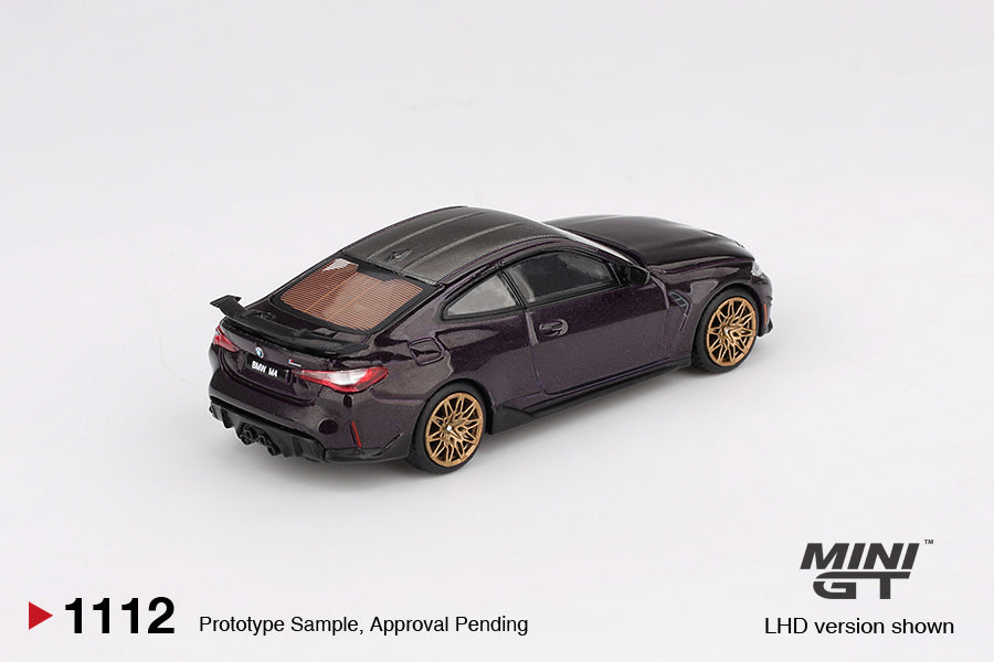 Mini GT BMW M4 G82 Performance Daytona Violet 2021 1:64 diecast model. Back