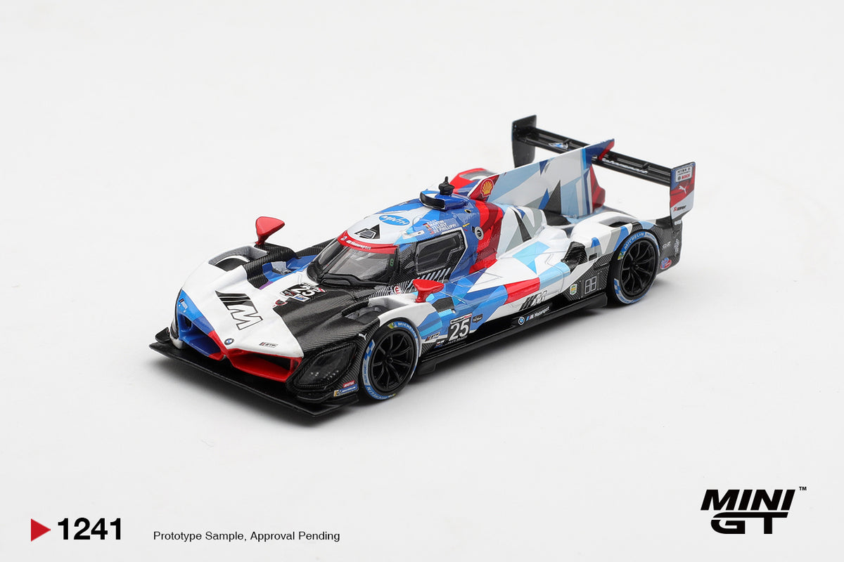 Mini GT BMW M Hybrid V8 GTP #25 Daytona 24h 2024 1:64 diecast model. Front
