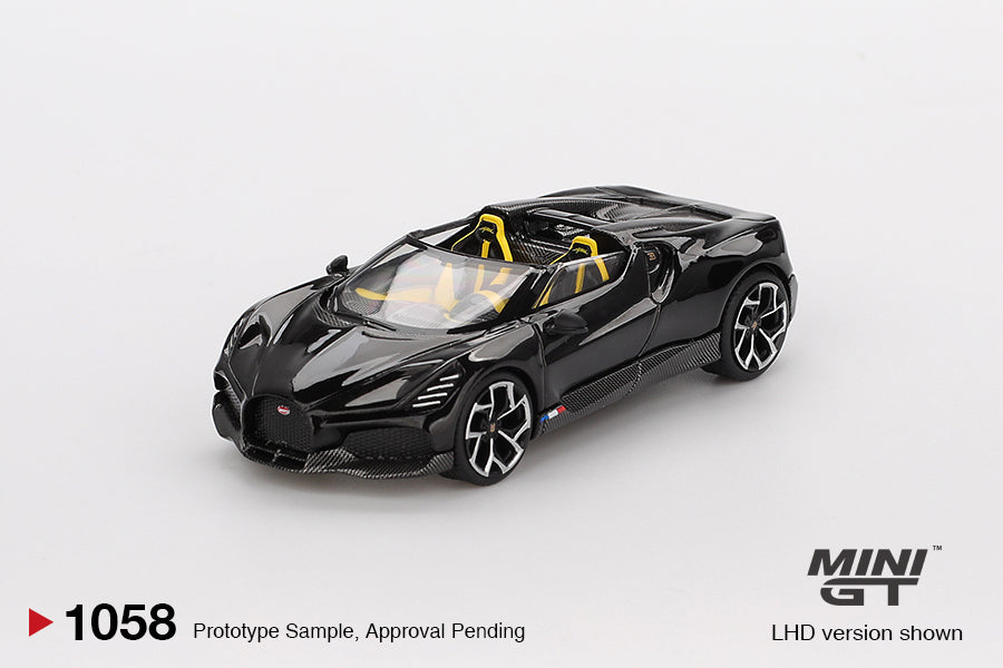 (Pre-Order) Mini GT - Bugatti W16 Mistral Black 2024