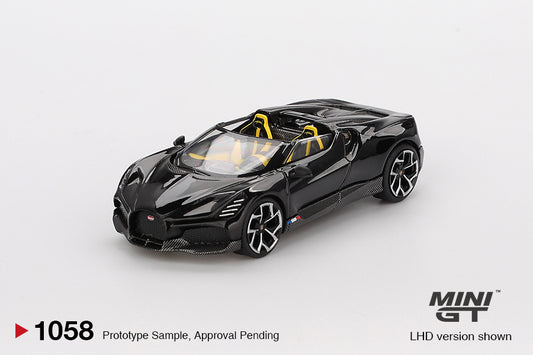 (Pre-Order) Mini GT - Bugatti W16 Mistral Black 2024