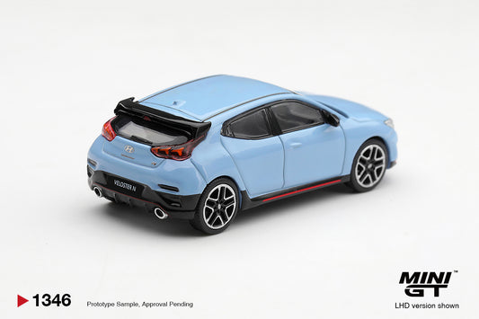 Mini GT Hyundai Veloster N in Performance Blue.