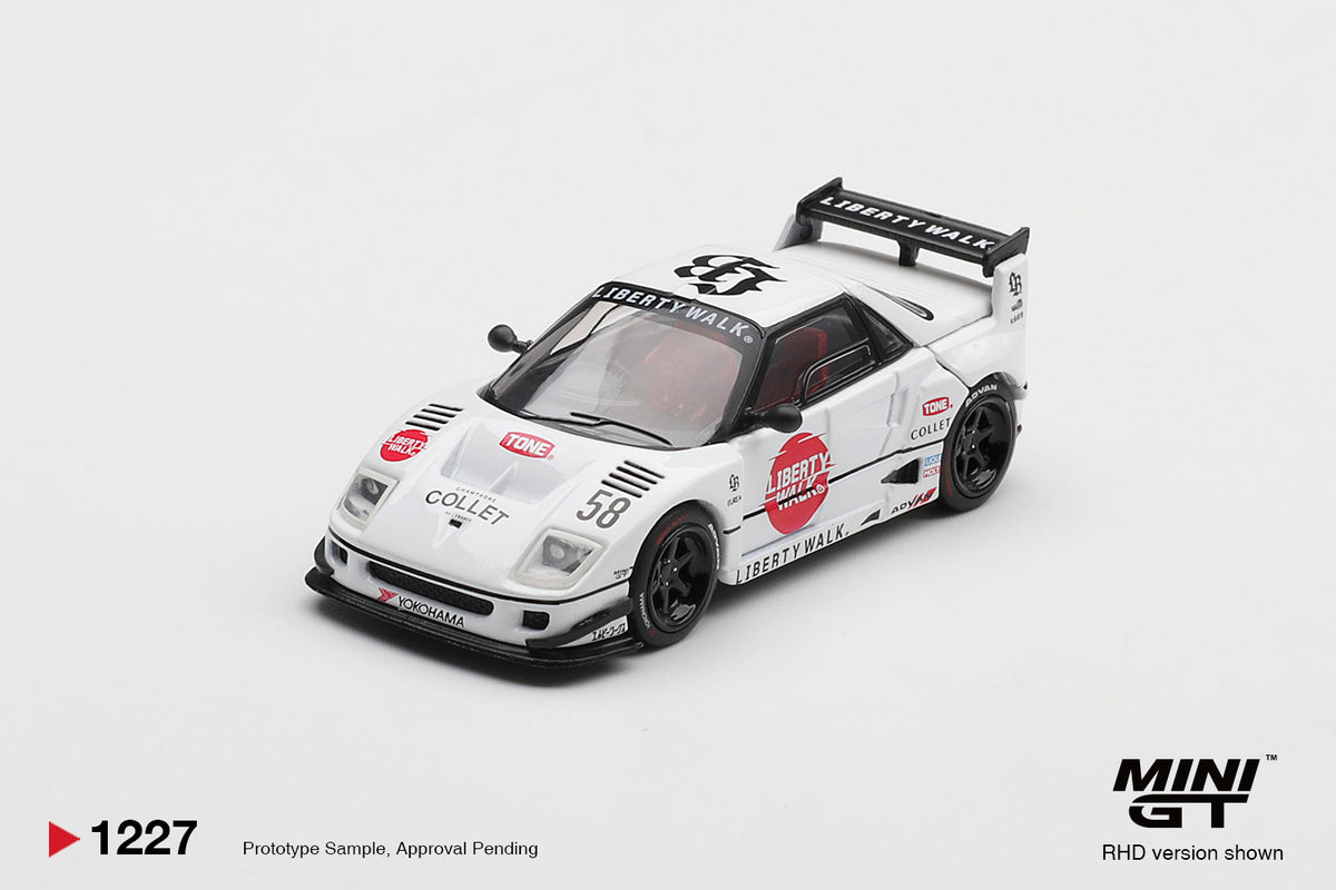 Mini GT 1:64 Mazda AZ-1 Liberty Walk LB40 Hinomaru 2025 diecast model. Front