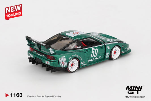 Mini GT 1:64 Nissan 180SX LB-Super Silhouette Tokyo Auto Salon 2026 diecast model. Back