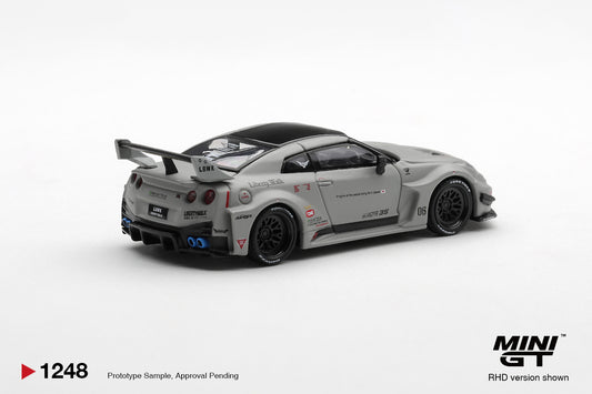 Mini GT Nissan GT-R R35 LB-Super Silhouette GT-RR Ver1 Matt Grey 2026 1:64. Back