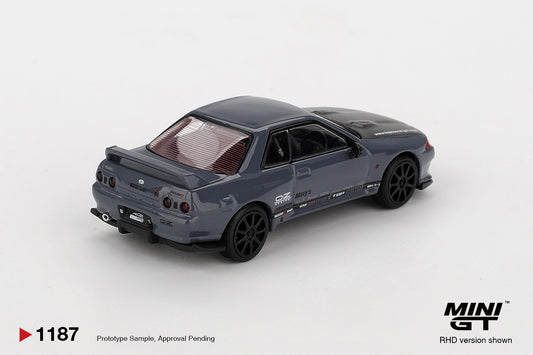 Mini GT 1:64 Nissan GT-R Top Secret VR32 Stealth Grey 2025. Back