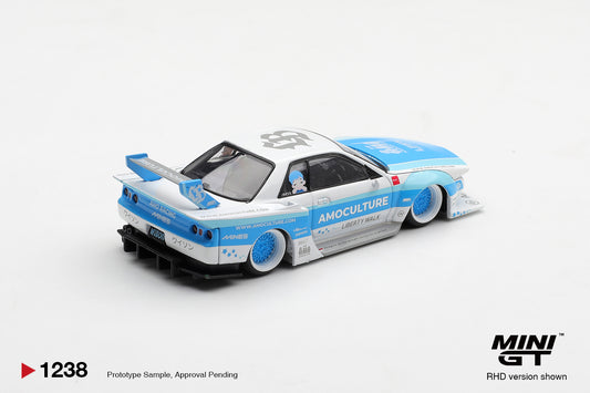 Mini GT Nissan Skyline R32 LBWK Kaido Works Amoculture 2026 1:64 diecast. Back