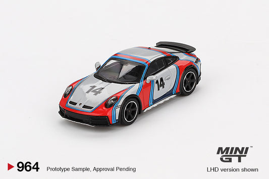 Mini GT - Porsche 911 (992) Dakar Ice Grey Metallic Rally Tribute 2024