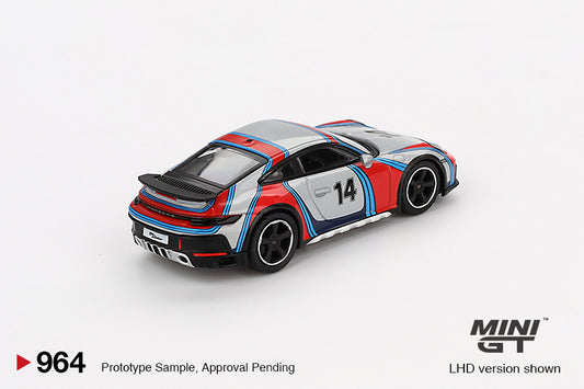 Mini GT - Porsche 911 (992) Dakar Ice Grey Metallic Rally Tribute 2024
