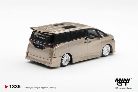 Mini GT Toyota Vellfire 40 KUHL in Gold Metallic.