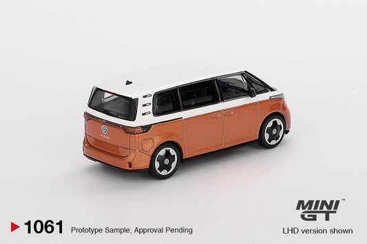 (Pre-Order) Mini GT - Volkswagen ID.Buzz Caravelle Candy White / Energetic Orange 2024