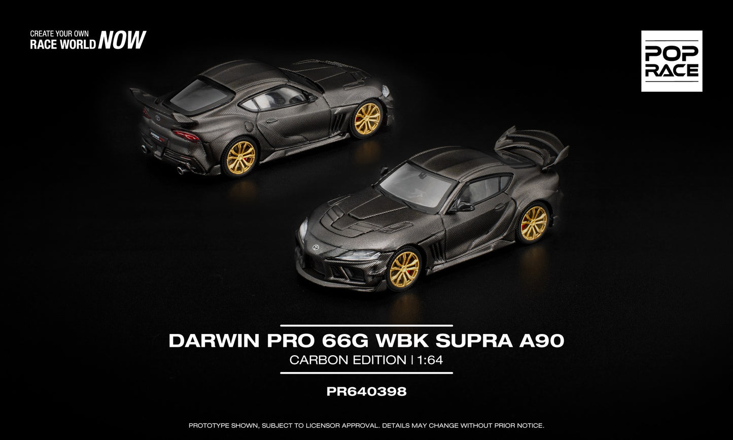 POP Race Darwin Pro 66G WBK Supra A90 Carbon Edition 1:64 diecast