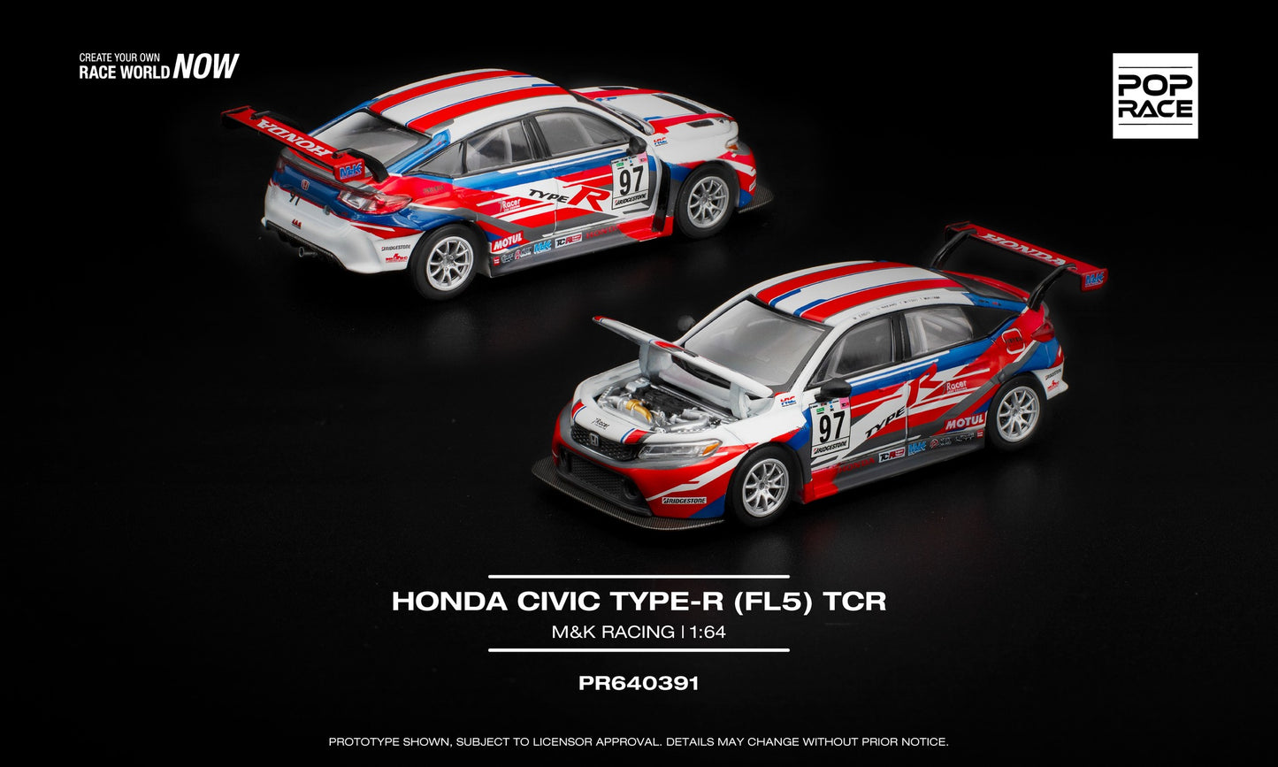 POP Race 1:64 Honda Civic Type-R FL5 TCR M&K Racing diecast model car