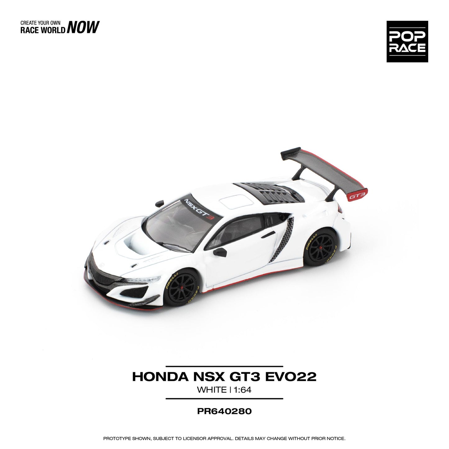 (Pre-Order) POP Race - Honda NSK GT3 EVO22 White