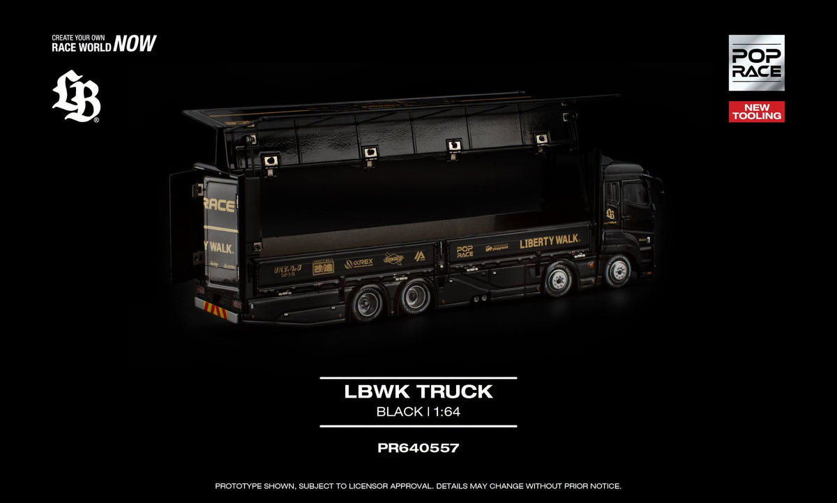 POP RACE LBWK Truck Black transporter
