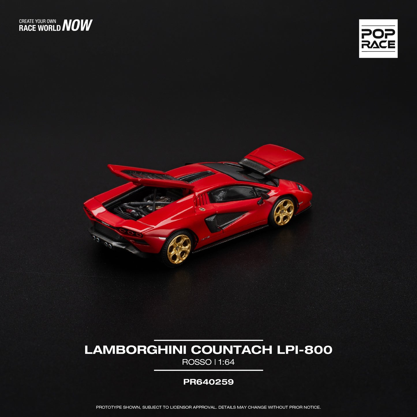 (Pre-Order) POP Race - Lamborghini Countach LPI-800 Rosso