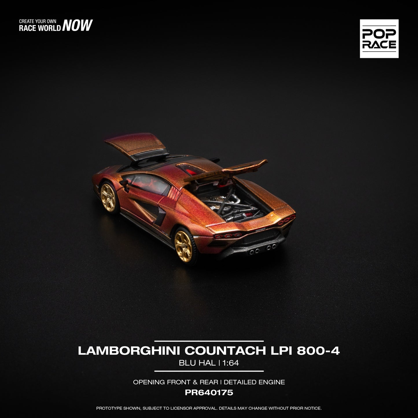 (Pre-Order) POP Race - Lamborghini Countach LPI 800-4 Blu Hal