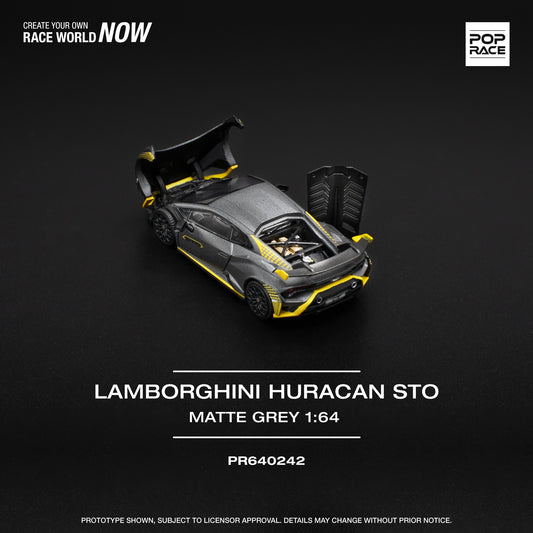 (Pre-Order) POP Race - Lamborghini Huracan STO Matte Grey