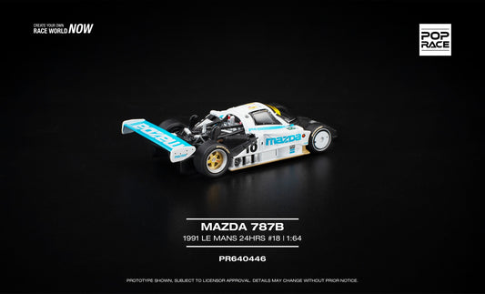 POP Race Mazda 787B 1991 Le Mans #18 removable parts endurance race car diecast 1:64. Back