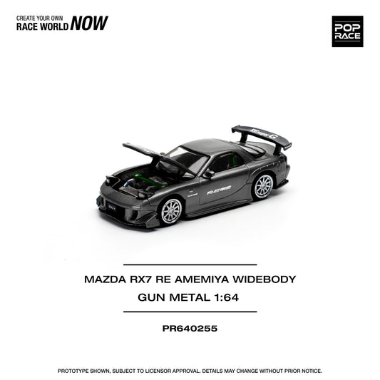 (Pre-Order) POP Race - Mazda RX7 RE-AMEMIYA, Gun metal