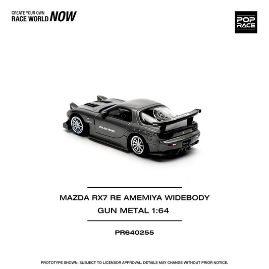 (Pre-Order) POP Race - Mazda RX7 RE-AMEMIYA, Gun metal