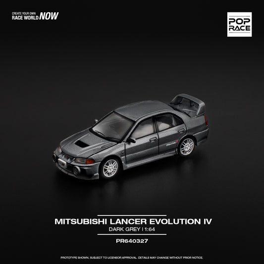 (Pre-Order) POP Race - Mitsubishi Lancer Evolution IV Dark Grey