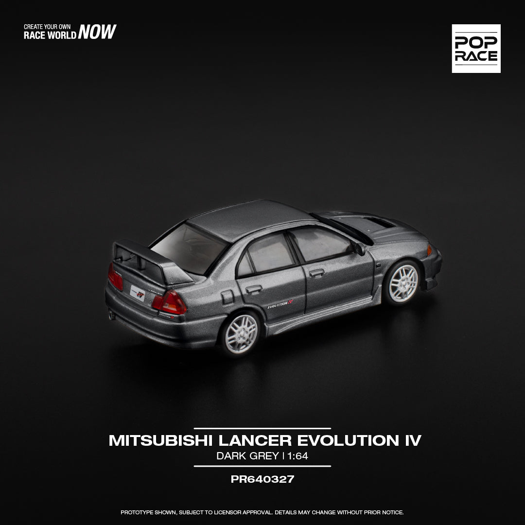 (Pre-Order) POP Race - Mitsubishi Lancer Evolution IV Dark Grey
