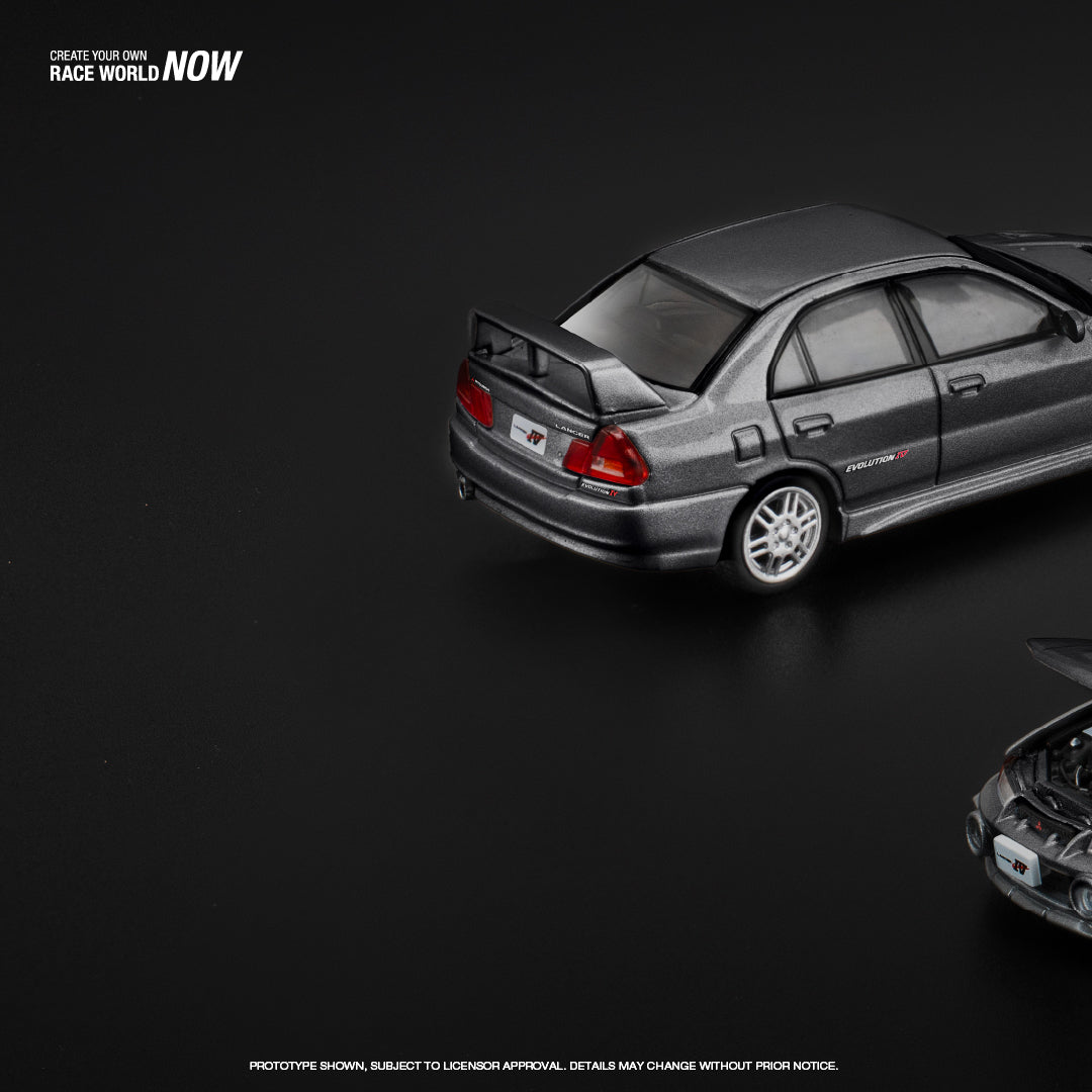 (Pre-Order) POP Race - Mitsubishi Lancer Evolution IV Dark Grey
