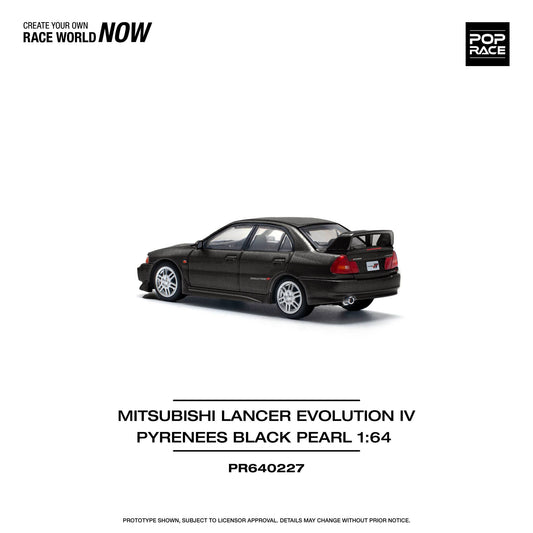 (Pre-Order) POP Race - Mitsubishi Lancer Evolution IV Pyrenees Black Pearl