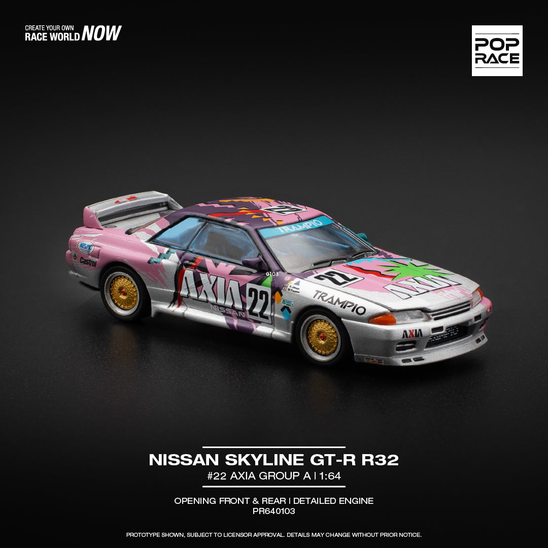 (Pre-Order) POP Race - Nissan Skyline GT-R R32 #22 Axia Group A