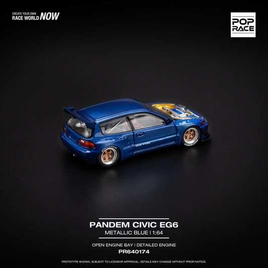 (Pre-Order) POP Race - Pandem Civic EG6 Metallic Blue