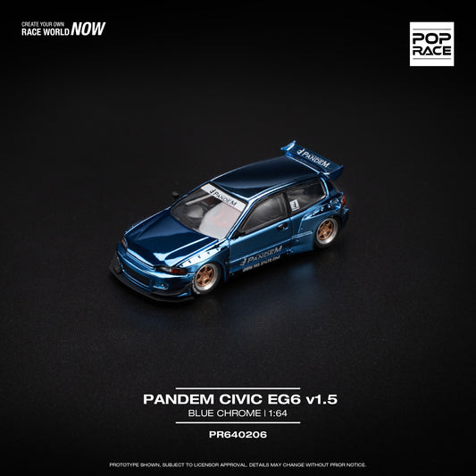 (Pre-Order) POP Race - Pandem Civic EG6 Blue Chrome