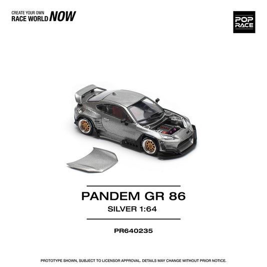 (Pre-Order) POP Race - Pandem GR86, Silver