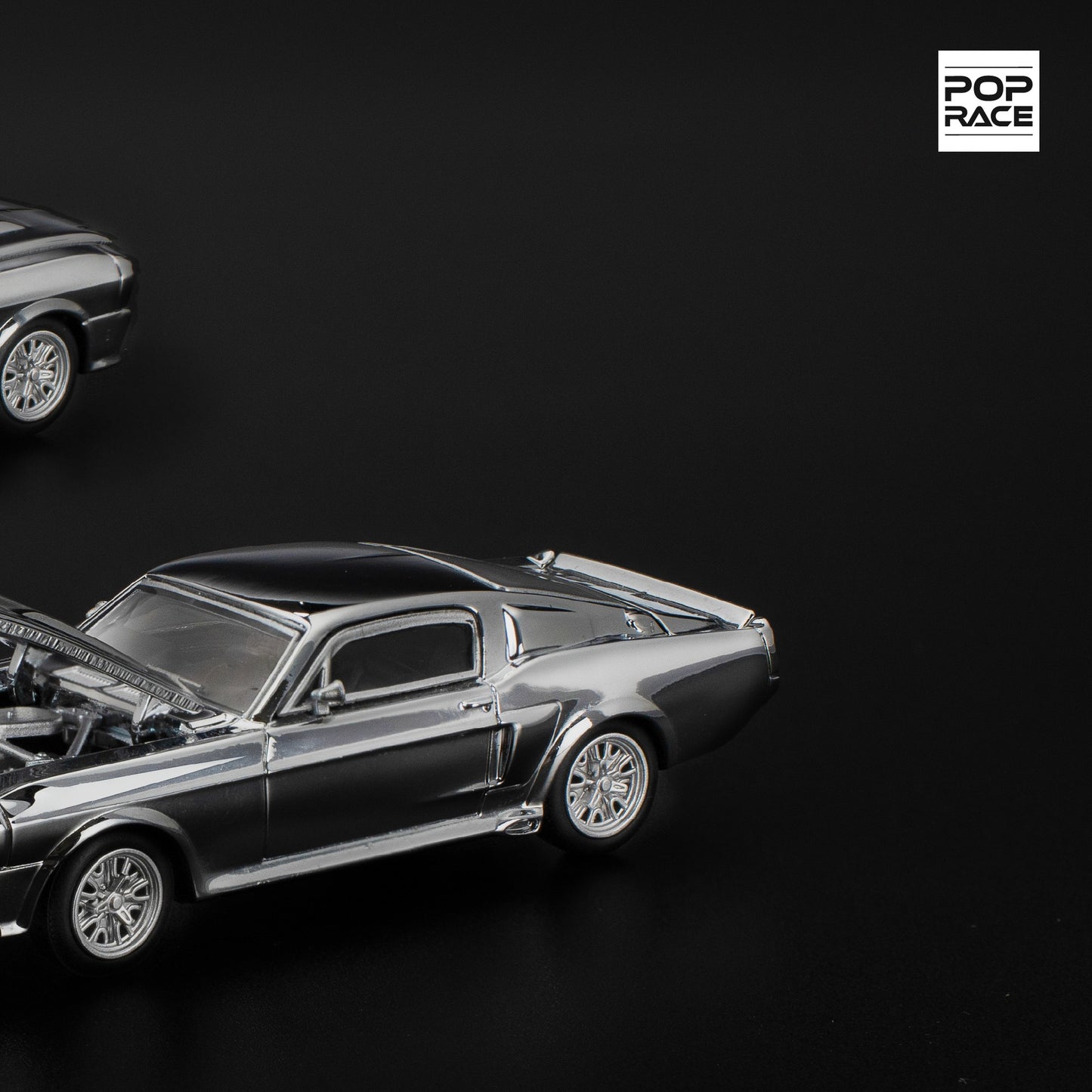 (Pre-Order) POP Race - Shelby Mustang GT500 Silver Chrome