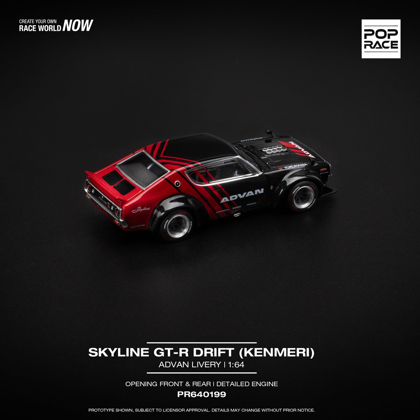 (Pre-Order) POP Race - Skyline GT-R Drift (Kenmeri) Advan Livery