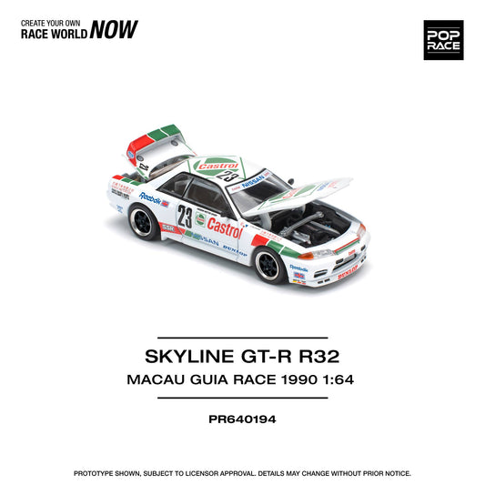 (Pre-Order) POP Race - Skyline GT-R R32 #23 Macau Guia Race 1990 Winner