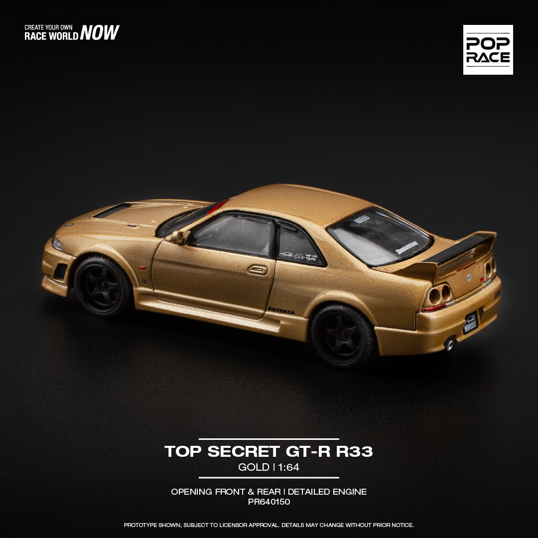 (Pre-Order) POP Race - Top Secret GT-R R33 Gold