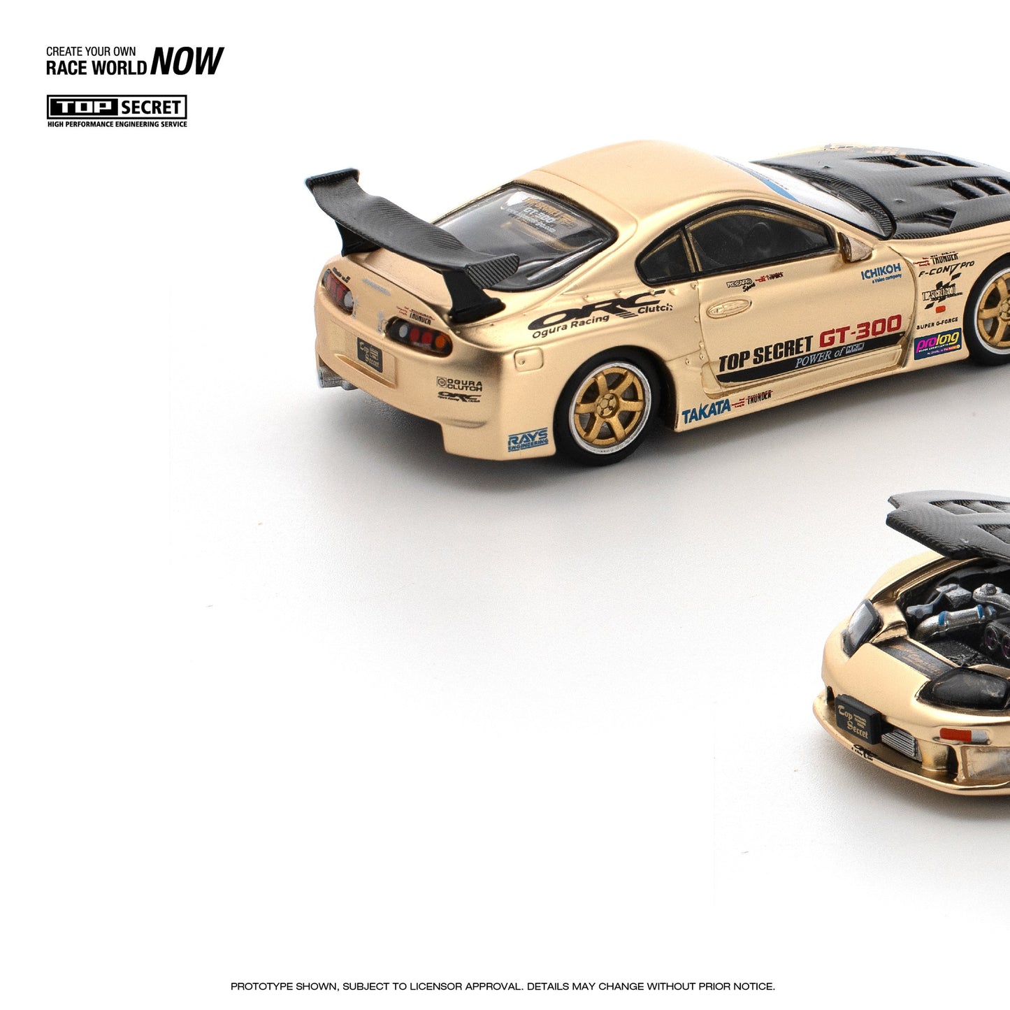 (Pre-Order) POP Race - Top Secret GT300 Supra Chrome Gold