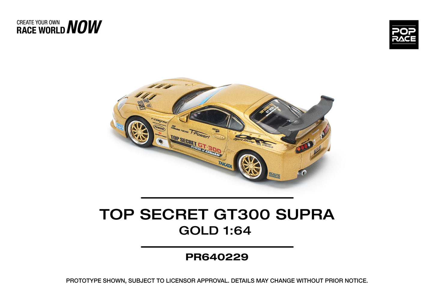 (Pre-Order) POP Race - Top Secret GT300 Supra, Gold