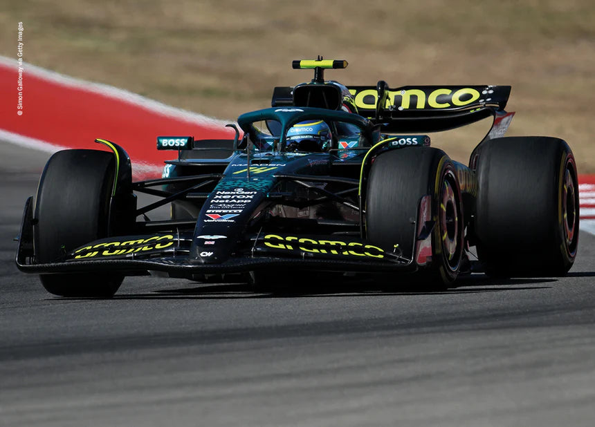 Sparky 1:64 Aston Martin AMR25 #14 Fernando Alonso US GP 2025 Formula 1 die-cast model.