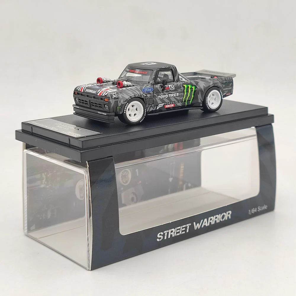 Sparky 1:64 Ken Block Ford F-150 Hoonitruck Street Weapon with display base and acrylic case.