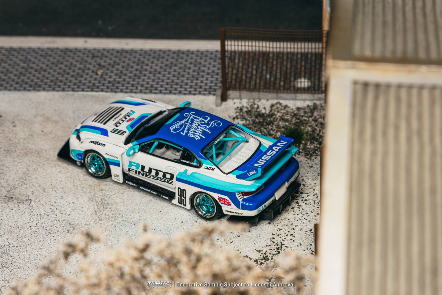 Tarmac Works Nissan Silvia S15 LB Super Silhouette Auto Finesse from the Hobby64 collection. Top