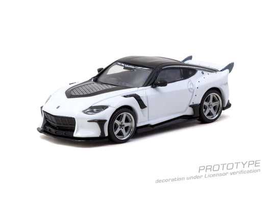 Tarmac Works Nissan FFZ400 VeilSide Fairlady Z in white from the Global64 series.