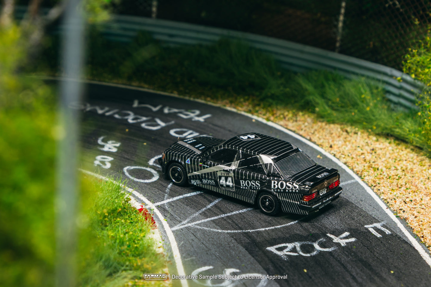 1:64 Tarmac Works Mercedes-Benz 190 E 2.3-16 #44 Johnny Cecotto DTM, featuring authentic DTM racing livery, detailed decals, and period-correct wheels. Top