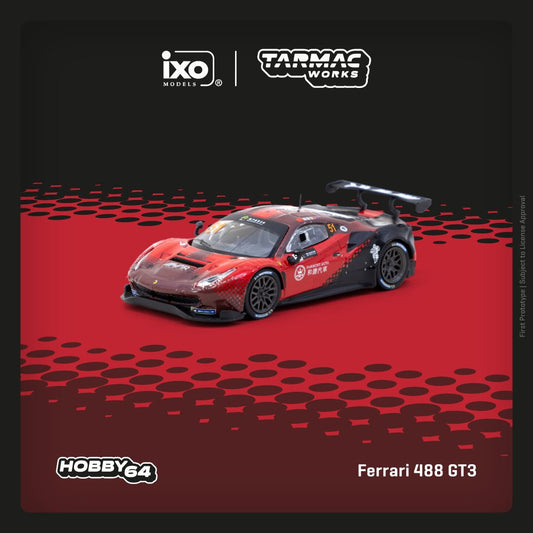 (Pre-Order) Tarmac Works - 2022 Ferrari 488 GT3 #51 Chen Weian, Macau GT Cup 2022 Harmony Racing